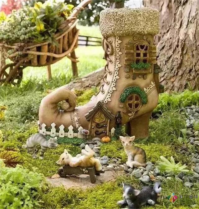 園林景觀設計中的動物小品，一不小心驚醒了精靈