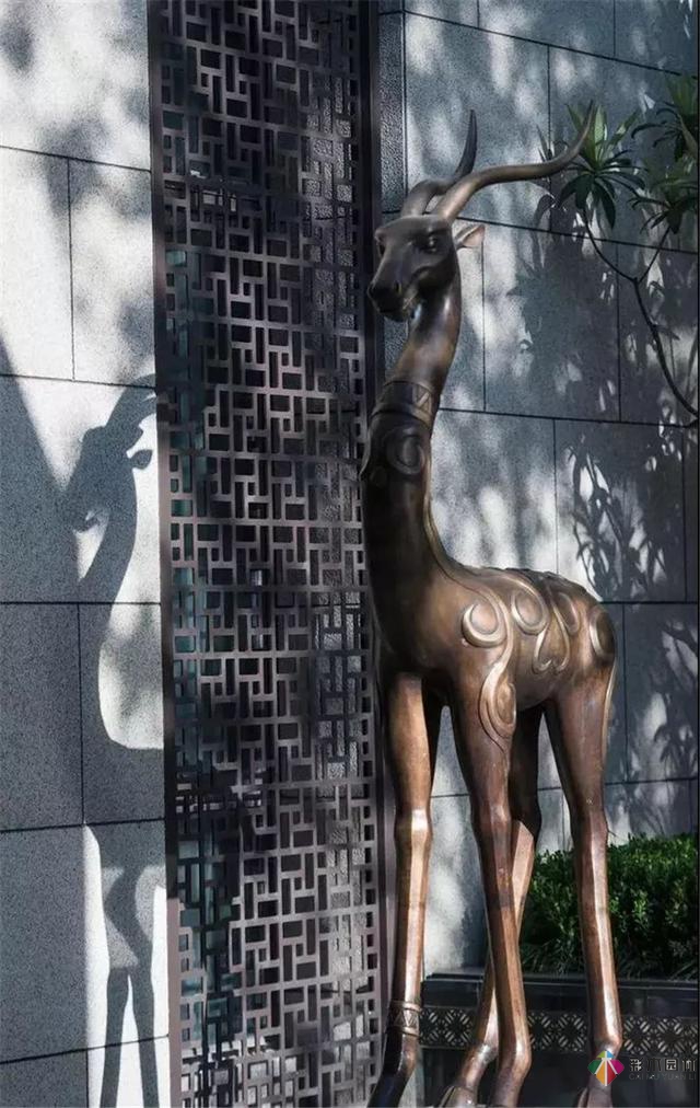 園林景觀設計中的動物小品，一不小心驚醒了精靈