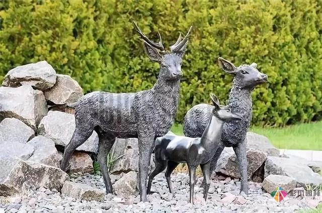 園林景觀設計中的動物小品，一不小心驚醒了精靈